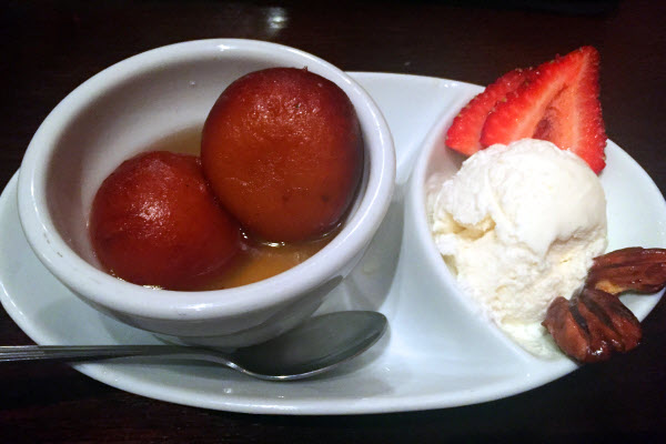 Gulab jamun with ice cream